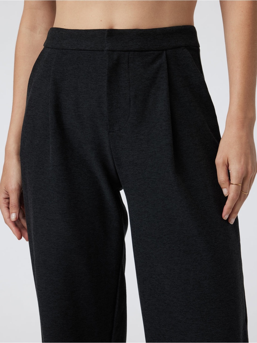 Vuori Elevation Trouser Black Heather Wide-Leg Relaxed Pants Medium - Picture 3 of 12